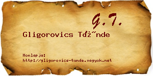 Gligorovics Tünde névjegykártya