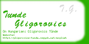 tunde gligorovics business card