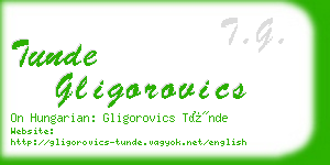 tunde gligorovics business card